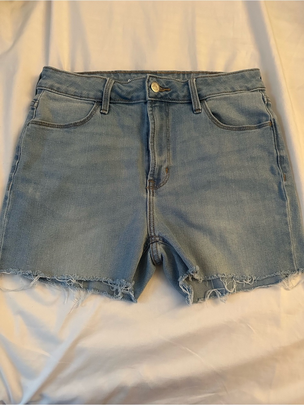 Old Navy Light Blue Cutoff Denim Shorts with Frayed Hem